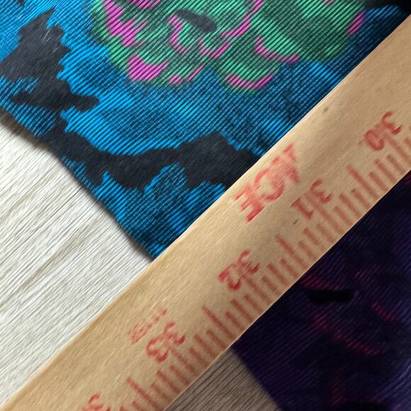 Vintage Norton McNaughton 90's Floral Midi Skirt Cottagecore 10 Blue Violet - Picture 4 of 4